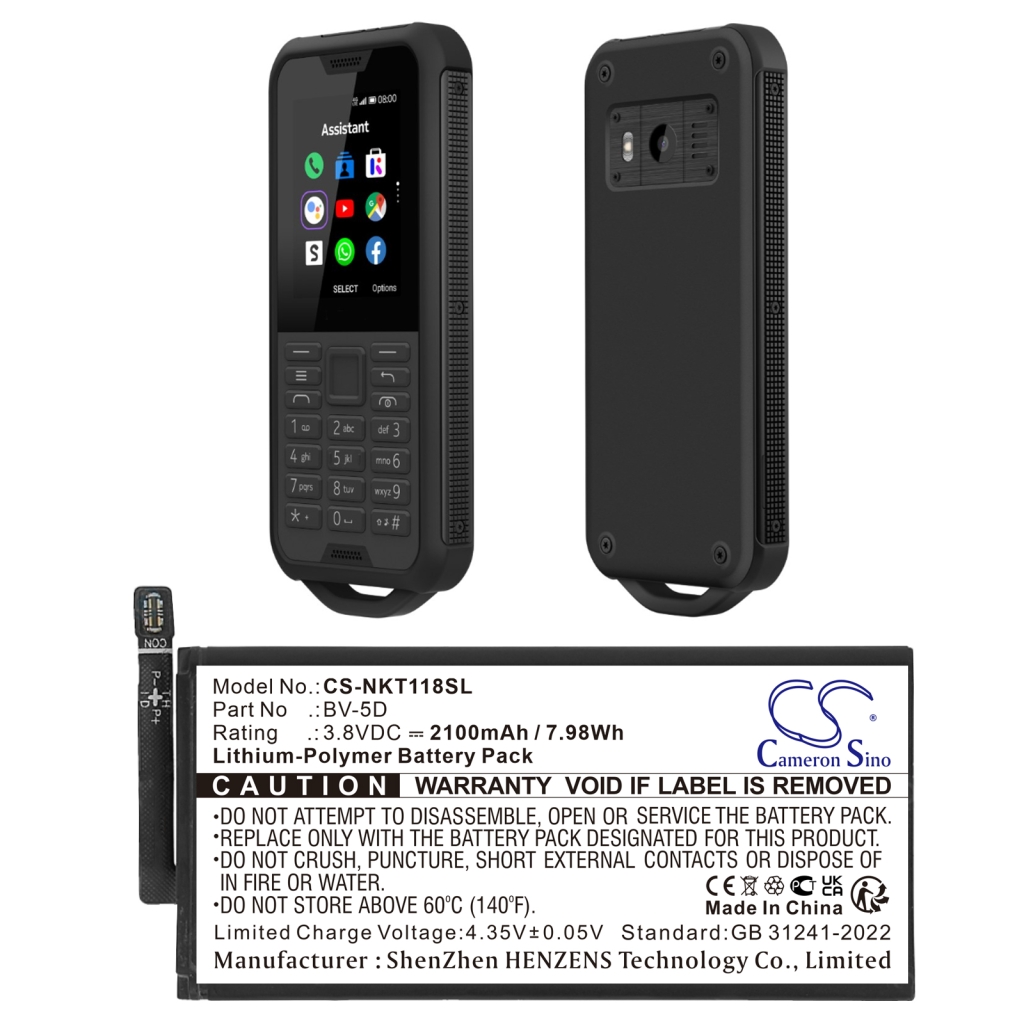 Mobiltelefonbatteri Nokia CS-NKT118SL