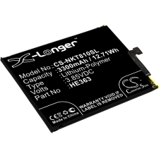 Kompatibel batteriudskiftning til Nokia HE362,HE363,HE377