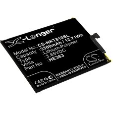 Kompatibel batteriudskiftning til Nokia HE362,HE363,HE377