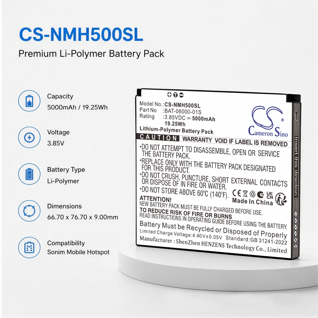Batteri kompatibel med Sonim CS-NMH500SL