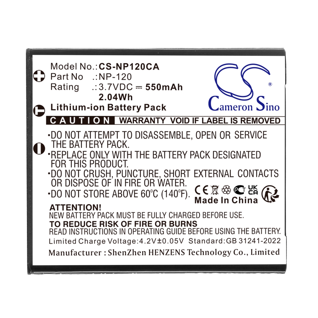 Camera Battery Silvercrest CS-NP120CA