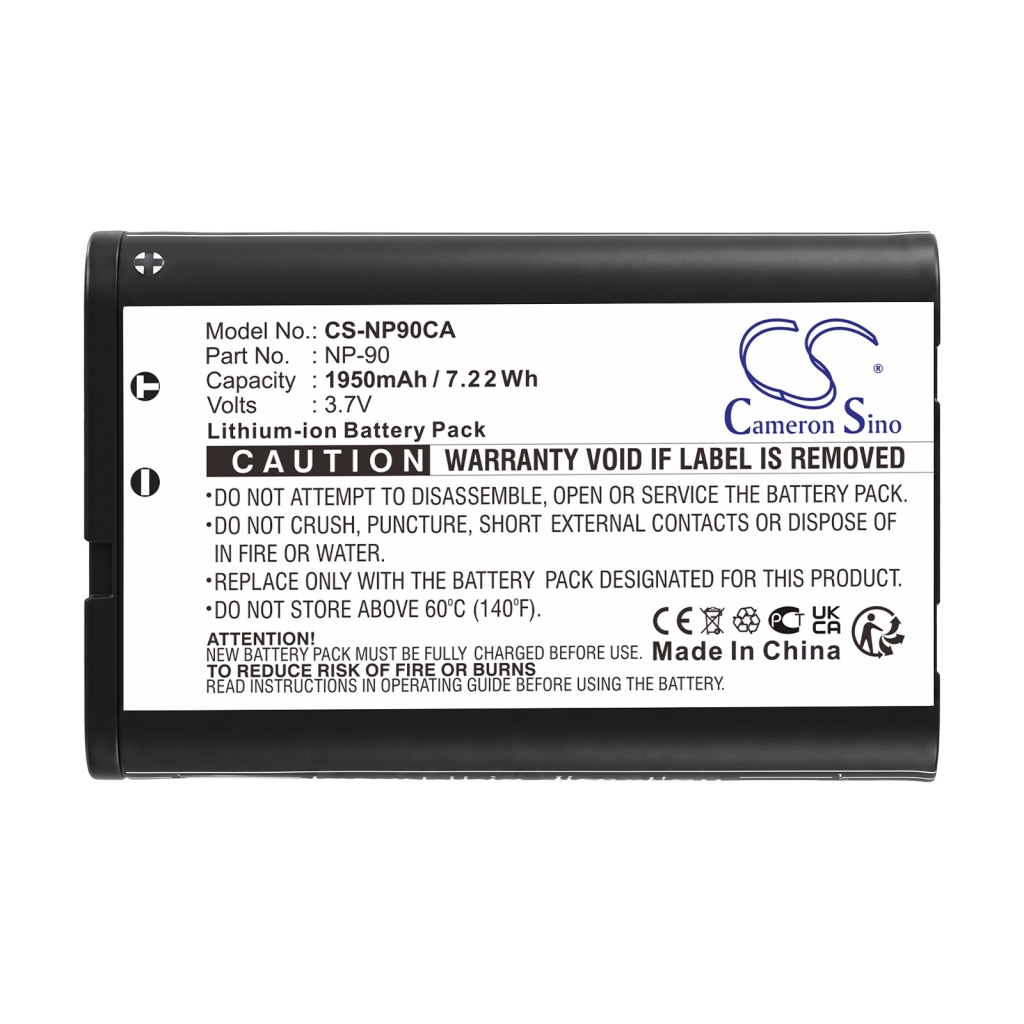 Batterier kompatibel med Casio Exilim EX-F-FH100BK EX-H10 CS-NP90CA