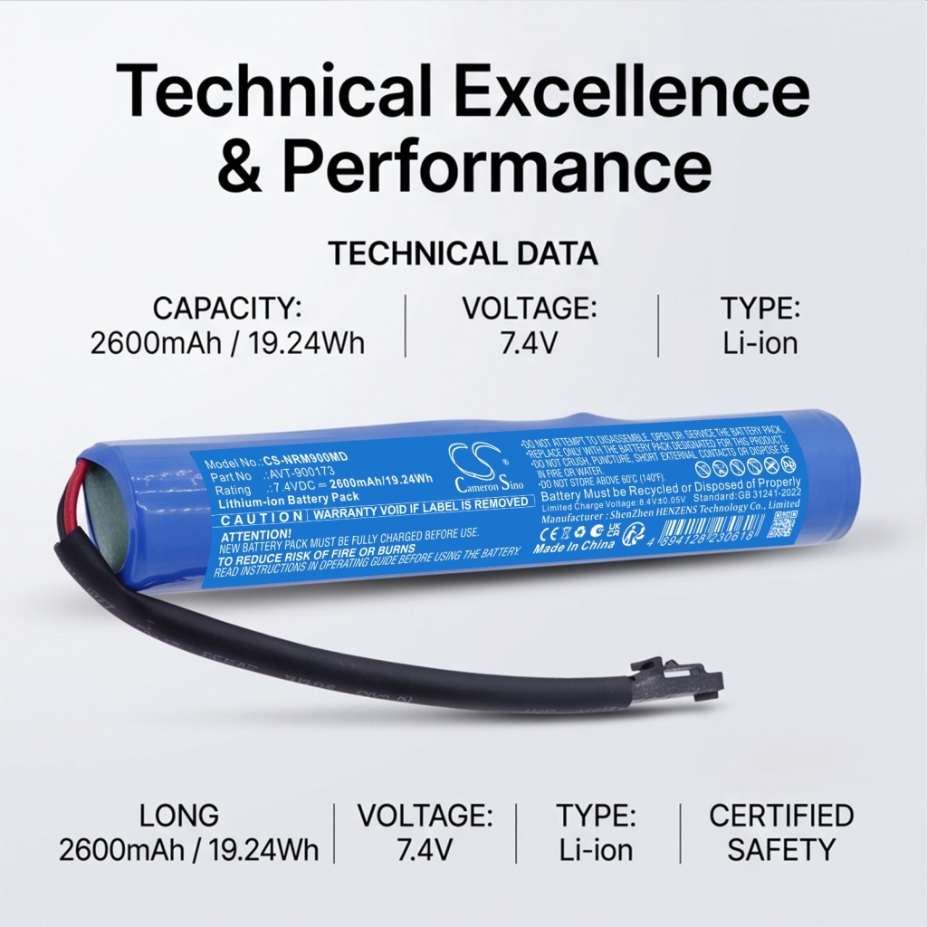 Batteri kompatibel med Neuromove CS-NRM900MD