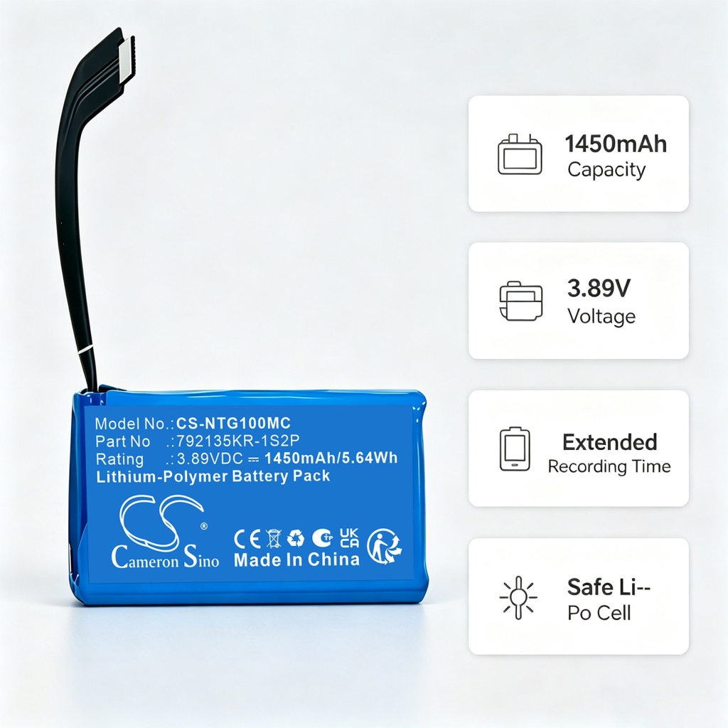 Batterier kompatibel med Insta360 GO Ultra Ultra 4K CS-NTG100MC