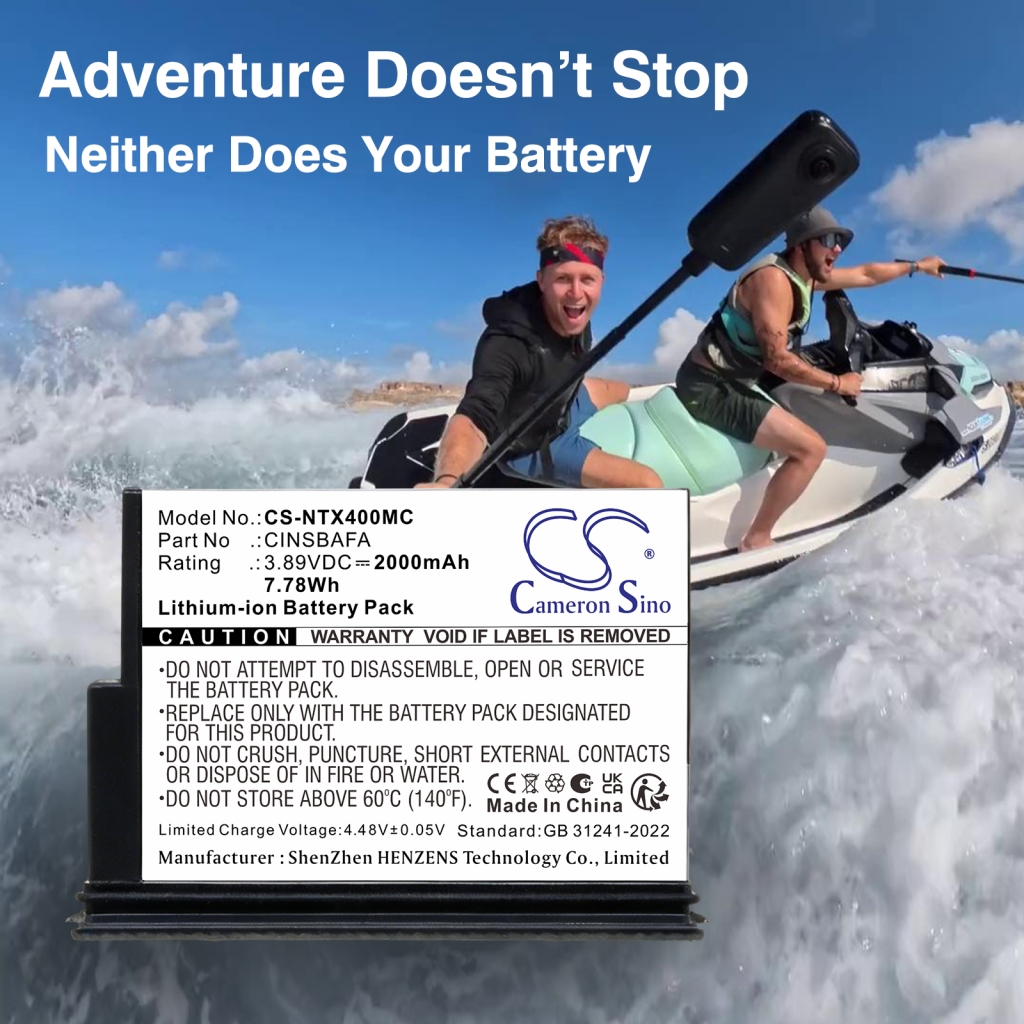Battery compatible with Insta360
