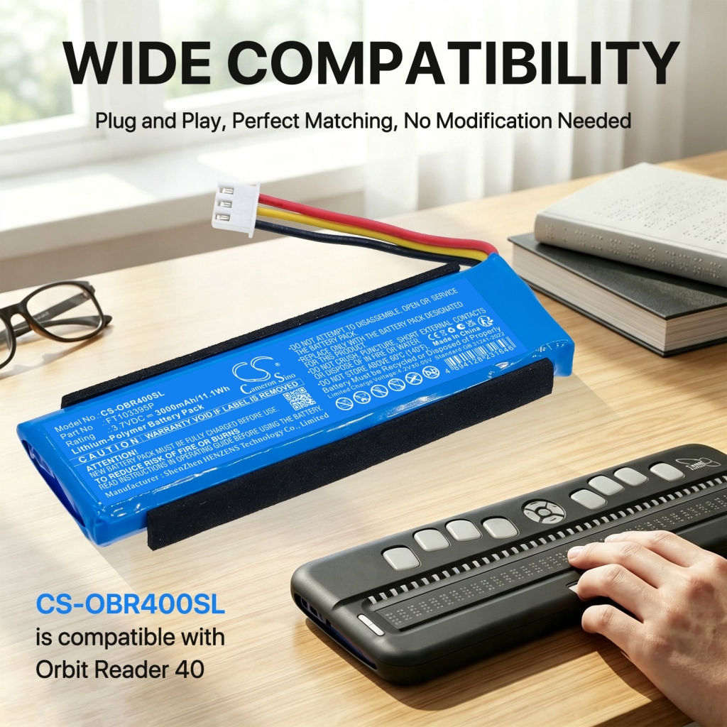 Batterier kompatibel med Orbit Reader 40 CS-OBR400SL