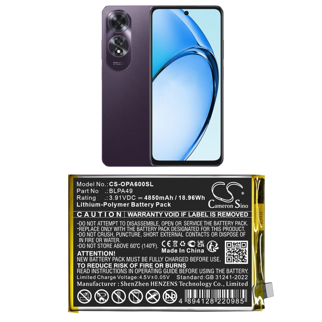 Mobiltelefonbatteri OPPO CS-OPA600SL