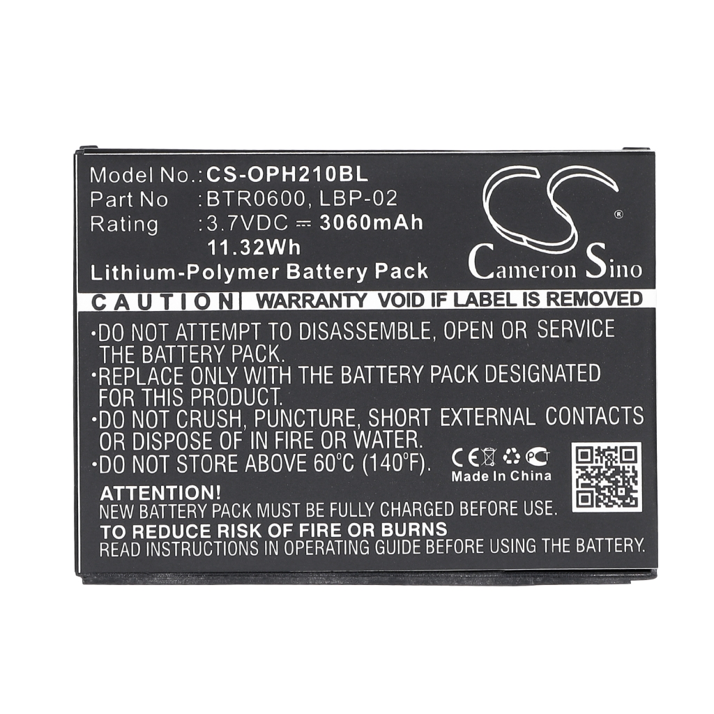 Batteri kompatibel med Opticon CS-OPH210BL