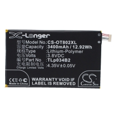 Kompatibel batteriudskiftning til Srf TLP034B1,TLP034B2