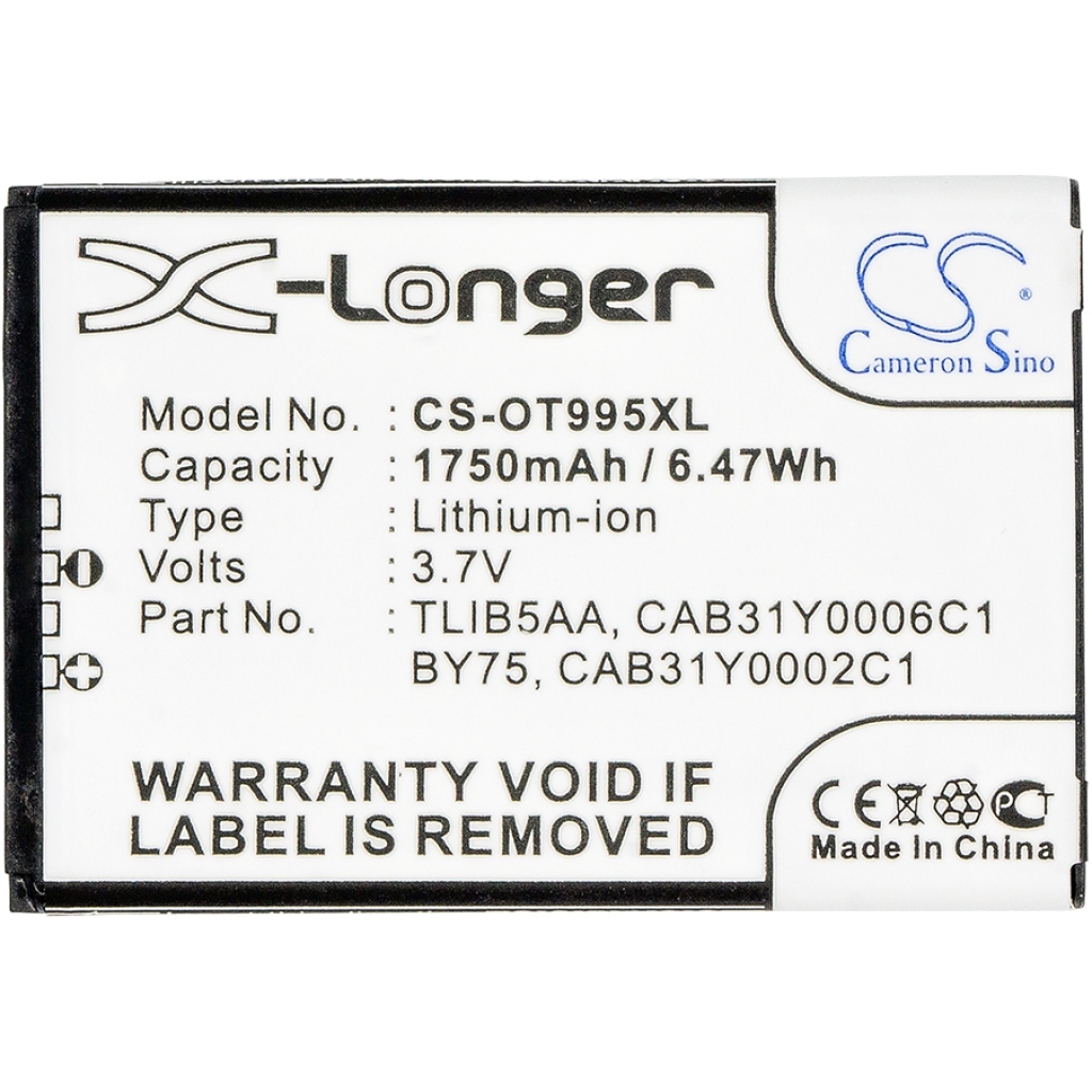 Mobile Phone Battery MTC CS-OT995XL