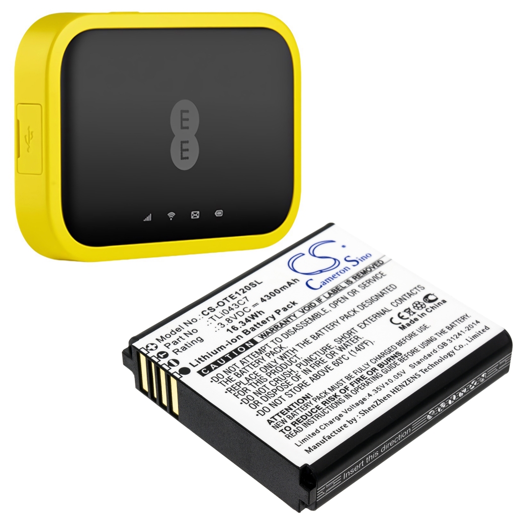 Hotspotbatteri Alcatel CS-OTE120SL
