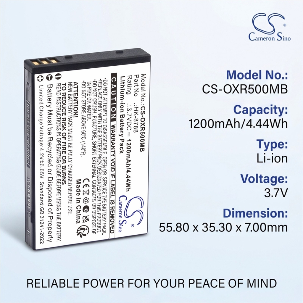 Batterier kompatibel med Infant Optics DXR-5 DXR-5 CS-OXR500MB