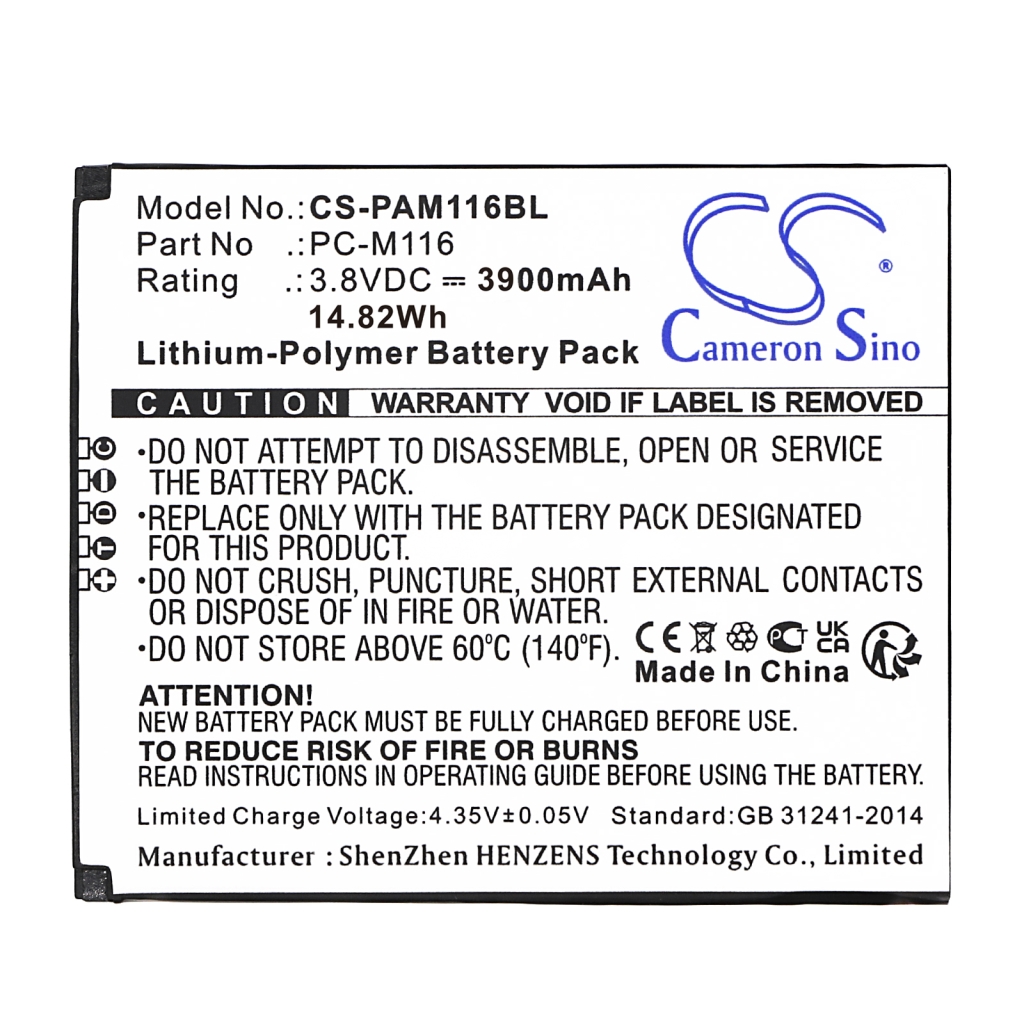 Betalings terminalbatteri Pax CS-PAM116BL