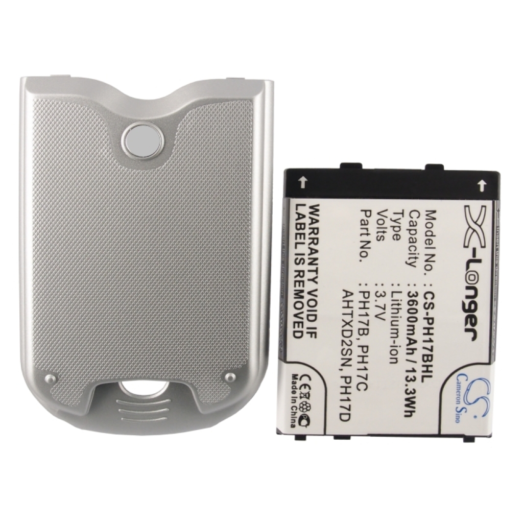 Batteri kompatibel med Vodafone HTC O2 Orange T-Mobile DOPOD ERA i-Mate MWG Qtek Telefonica CS-PH17BHL