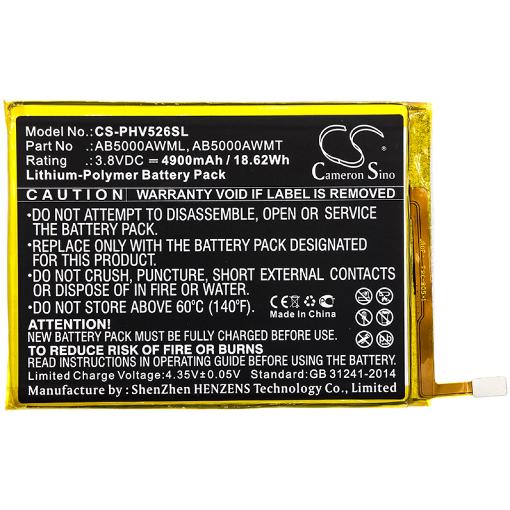 Batteri kompatibel med Philips CS-PHV526SL