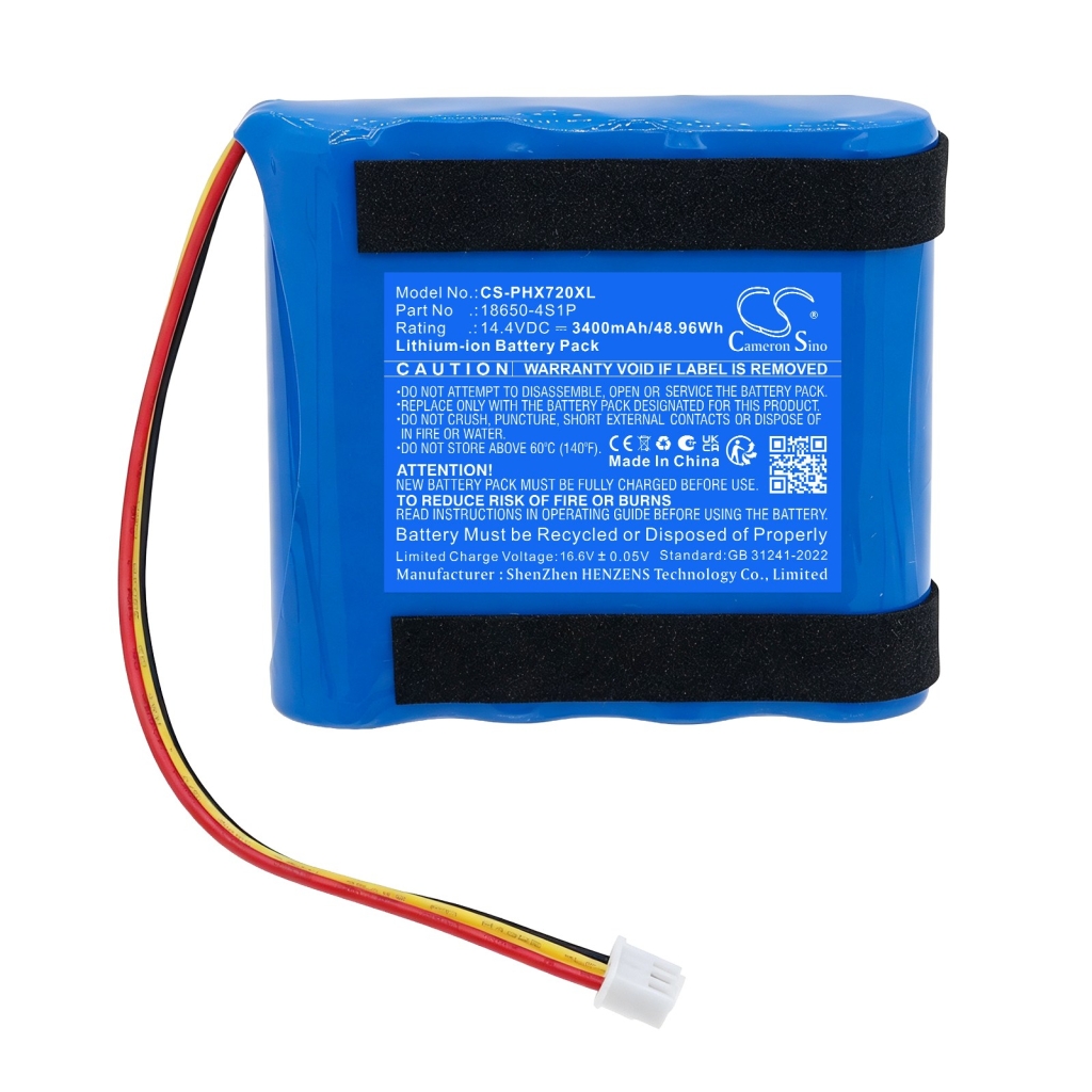 Batterier kompatibel med Philips TAX7207/37 TAX7207/37 CS-PHX720XL