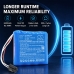 CS-PMM100SL marketingbillede med specifikationer: 6400mAh 14,4VDC, 500+ cyklusser