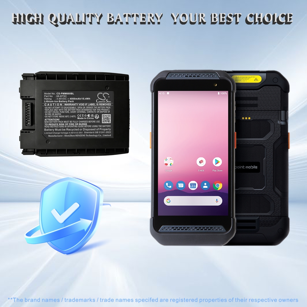 Batteri kompatibel med Point mobile CS-PMM680BL