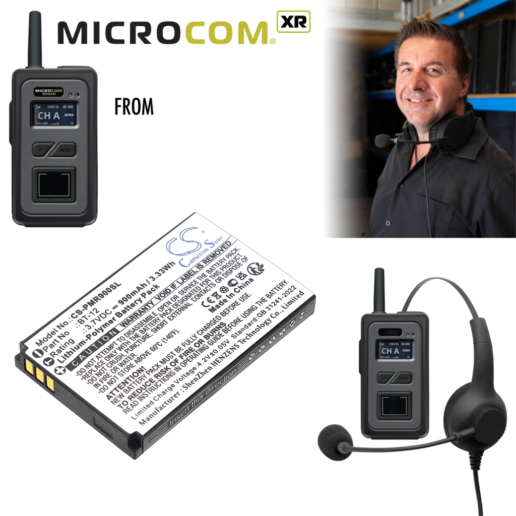 Wireless Headset Battery Pliant CS-PMR900SL