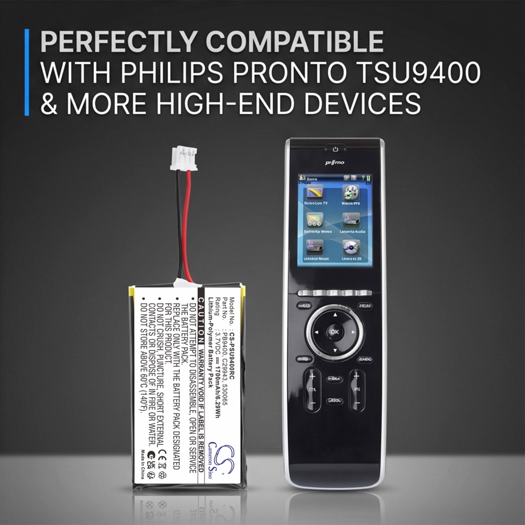 Batterier kompatibel med Philips Pronto TSU-9300 TSU-9400 TSU9300 CS-PSU9400RC