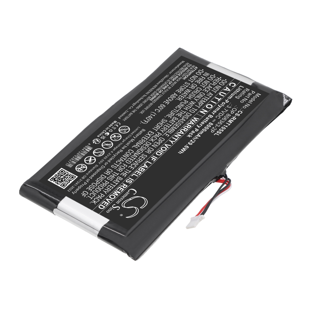 Batteri kompatibel med Rand mcnally CS-RMT105SL