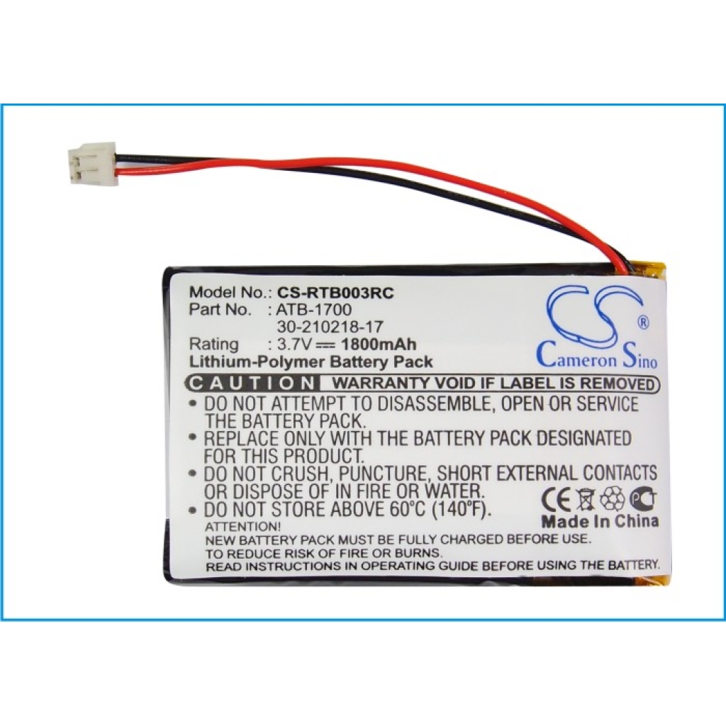 Fjernbetjeningsbatteri RTI CS-RTB003RC