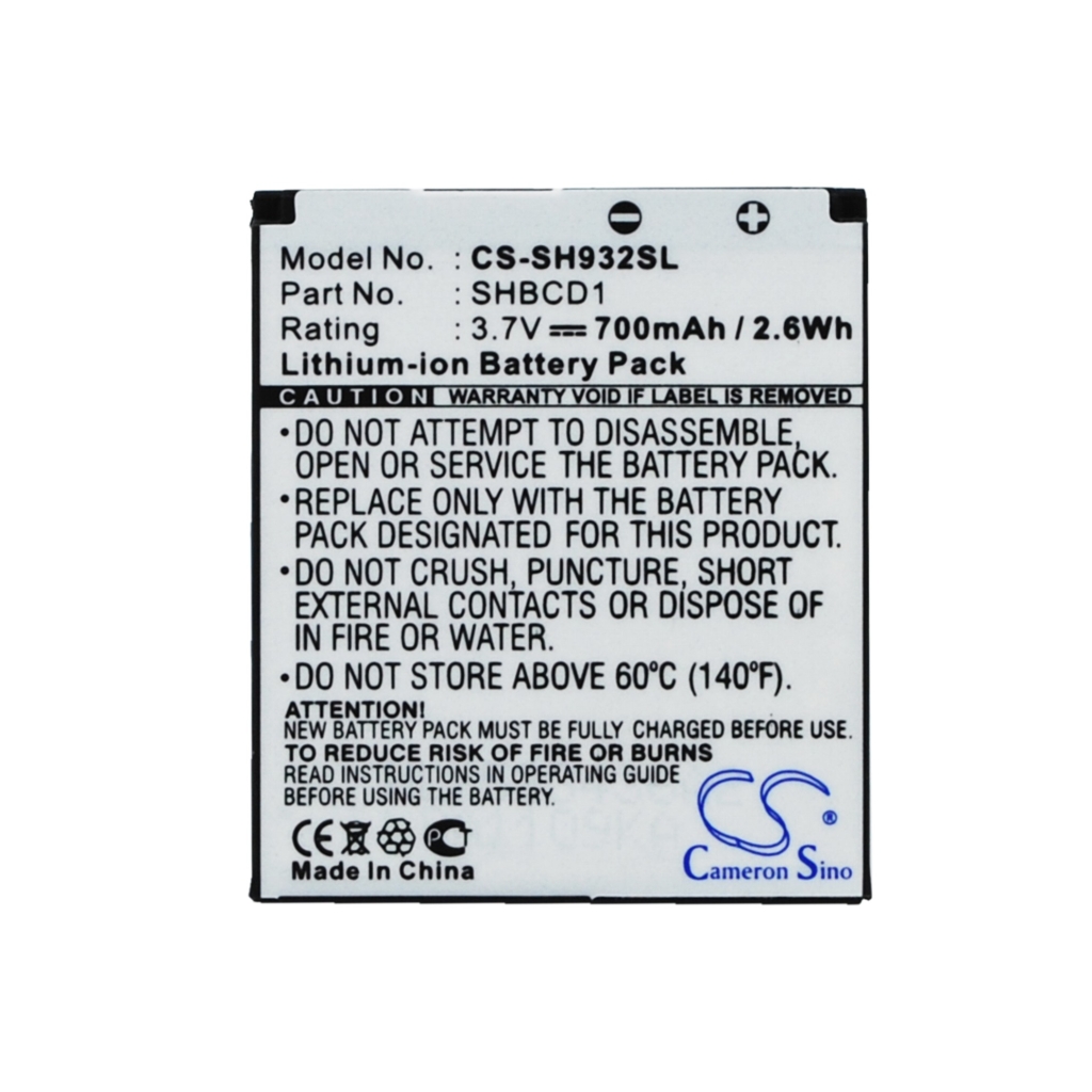 Mobiltelefonbatteri Sharp CS-SH932SL