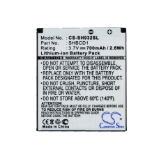 Kompatibel batteriudskiftning til Sharp SHBCD1
