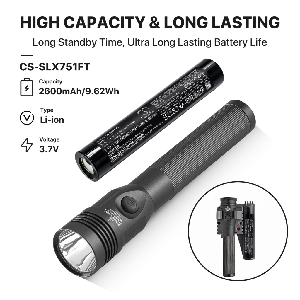 Batteri kompatibel med Streamlight CS-SLX751FT