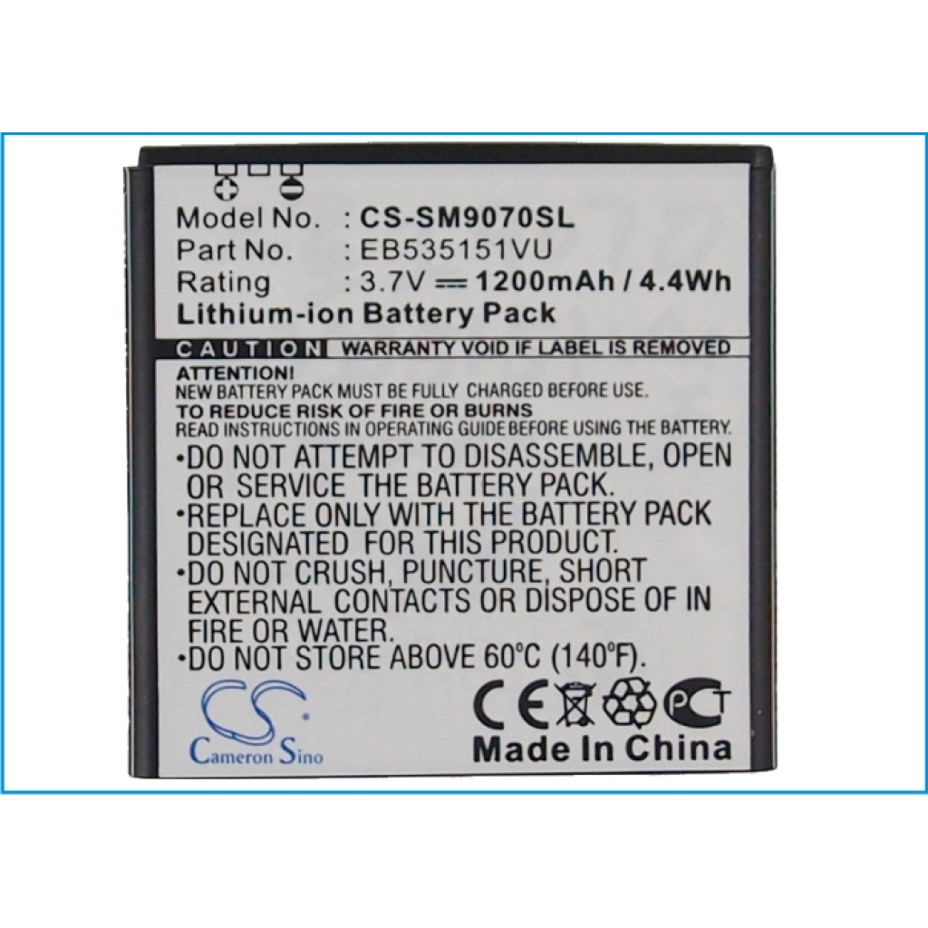 Mobiltelefonbatteri Samsung CS-SM9070SL