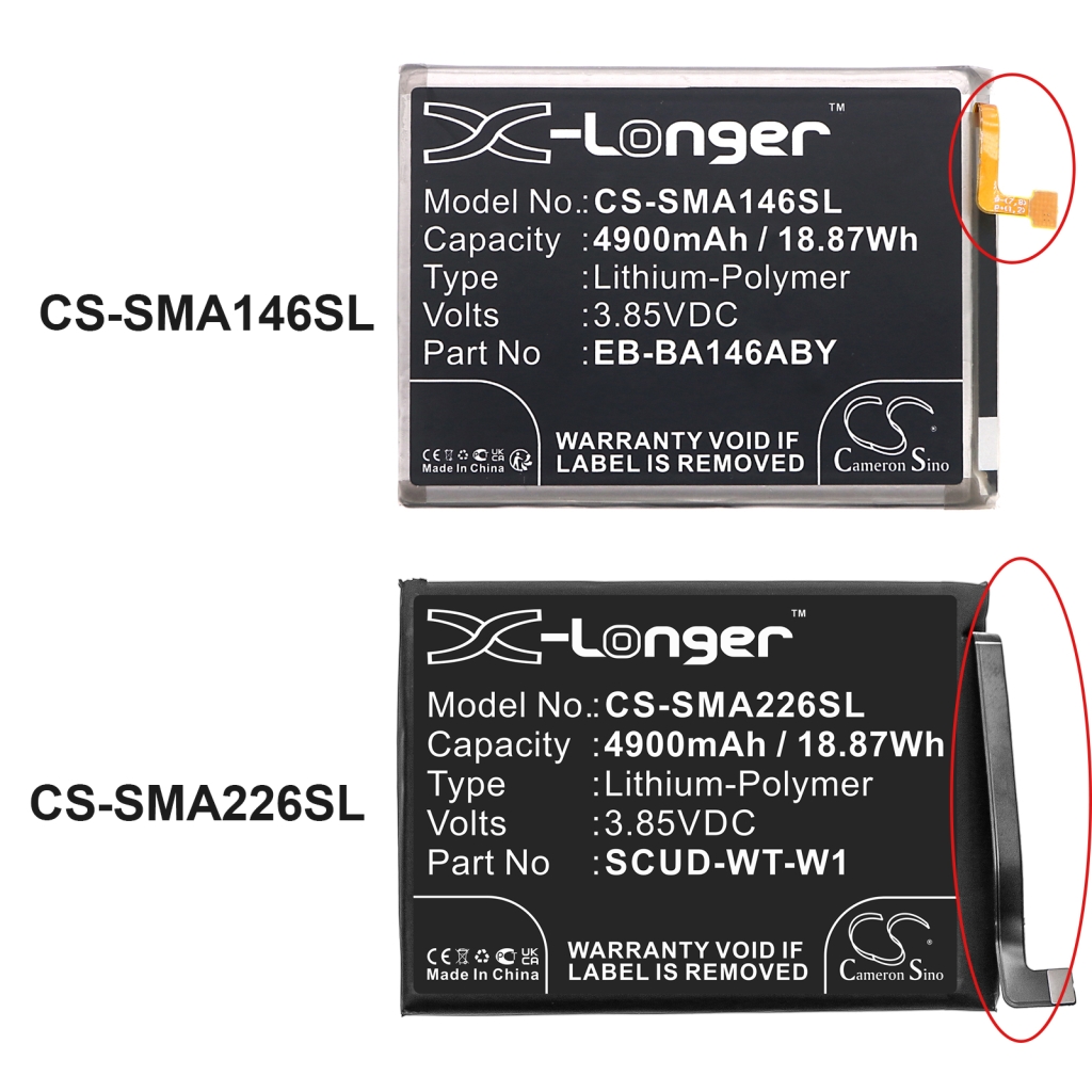 Mobiltelefonbatteri Samsung CS-SMA146SL