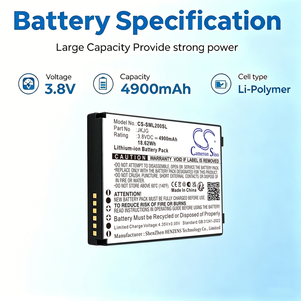 Batteri kompatibel med Sunmi CS-SML200SL