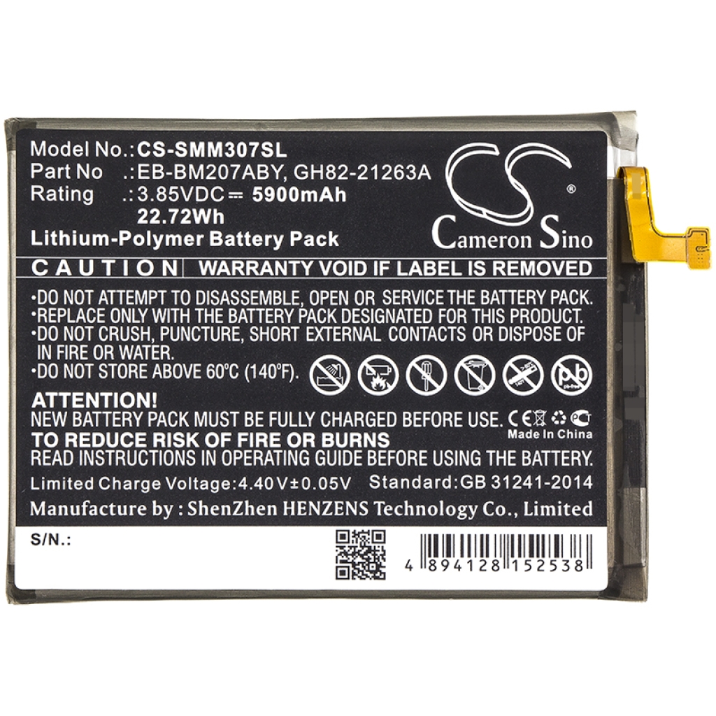 Mobiltelefonbatteri Samsung CS-SMM307SL