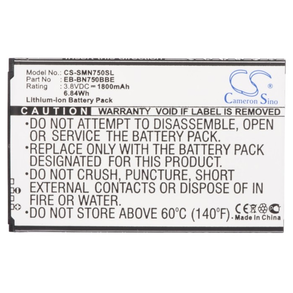 Mobiltelefonbatteri Samsung CS-SMN750SL