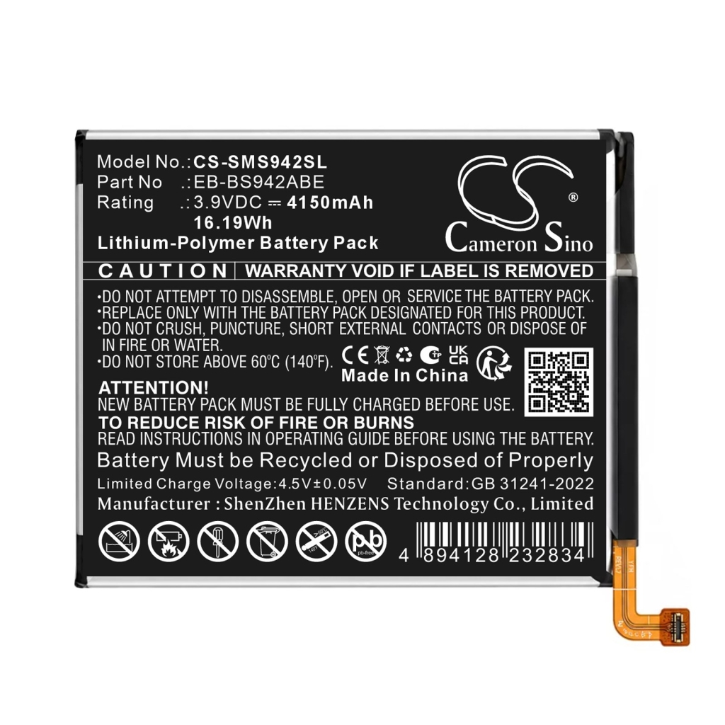 Batterier kompatibel med Samsung Galaxy S26 CS-SMS942SL