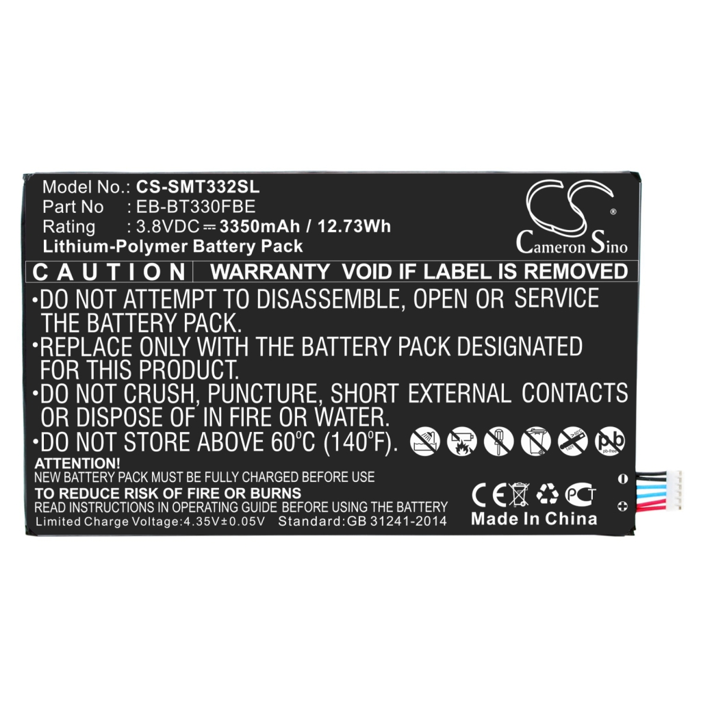 Tabletbatteri Samsung CS-SMT332SL