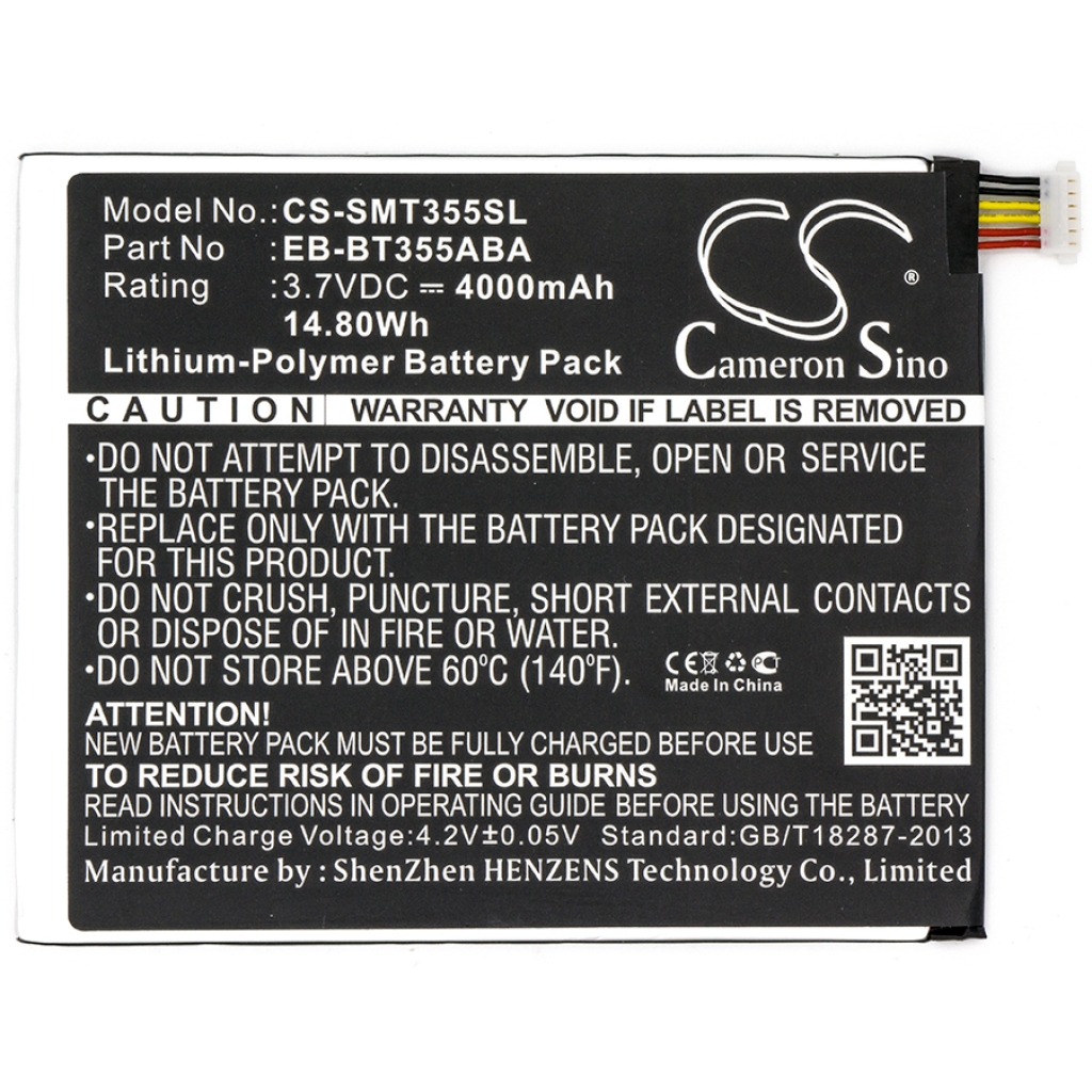 Tabletbatteri Samsung CS-SMT355SL