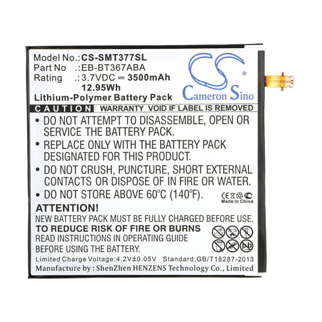 Tabletbatteri Samsung CS-SMT377SL