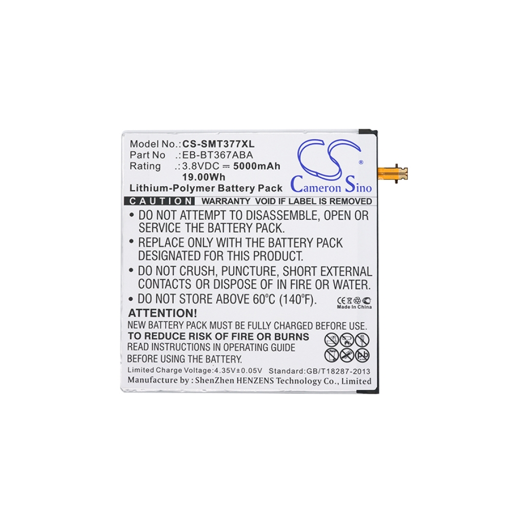 Tabletbatteri Samsung CS-SMT377XL