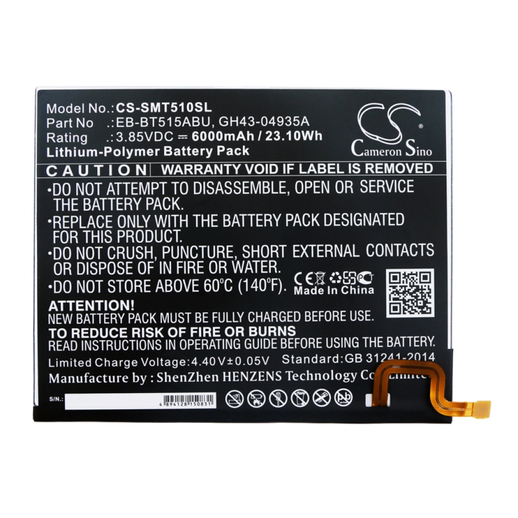 Tabletbatteri Samsung CS-SMT510SL
