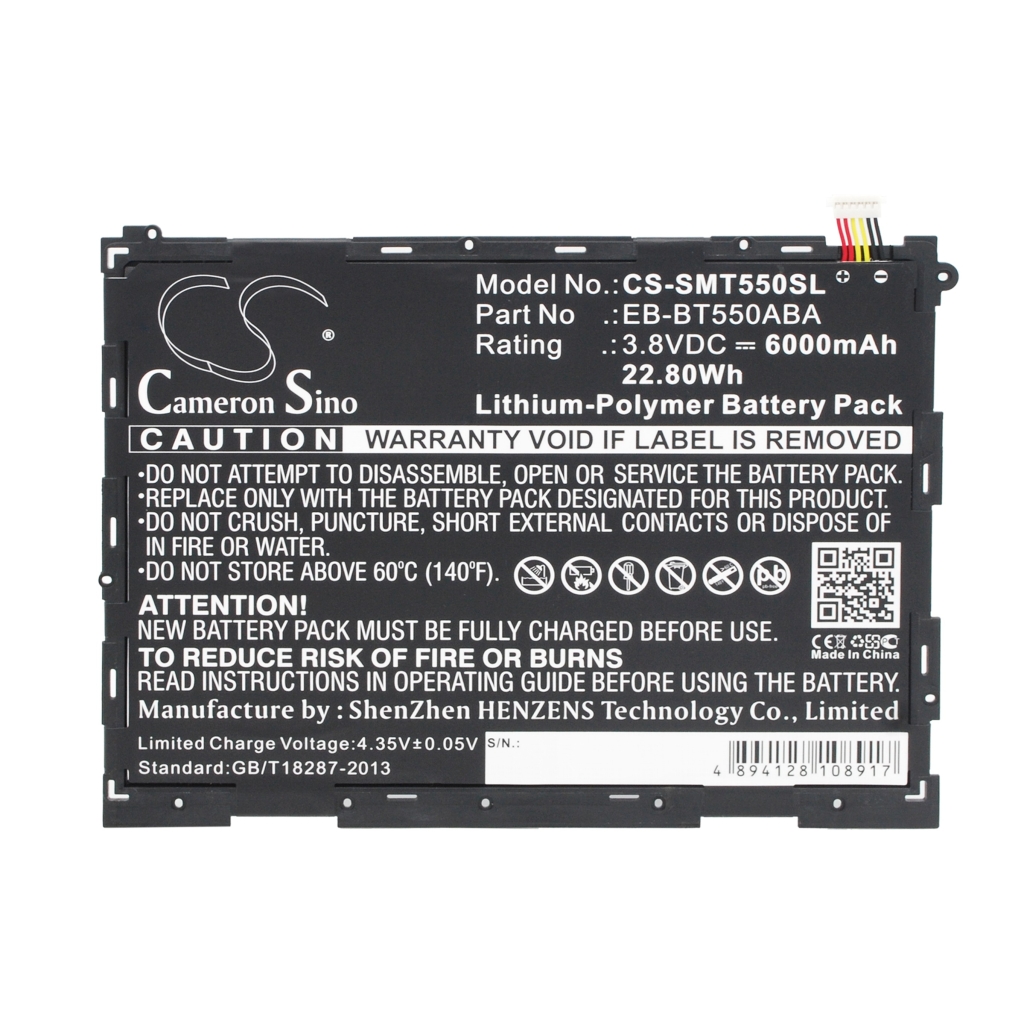 Tabletbatteri Samsung CS-SMT550SL