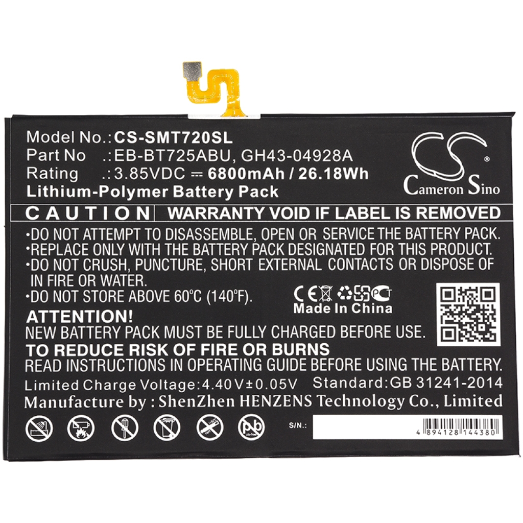Tabletbatteri Samsung CS-SMT720SL