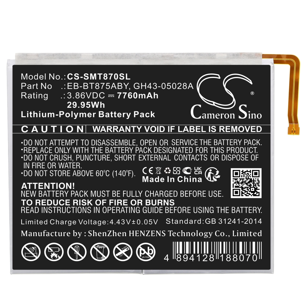 Tabletbatteri Samsung CS-SMT870SL