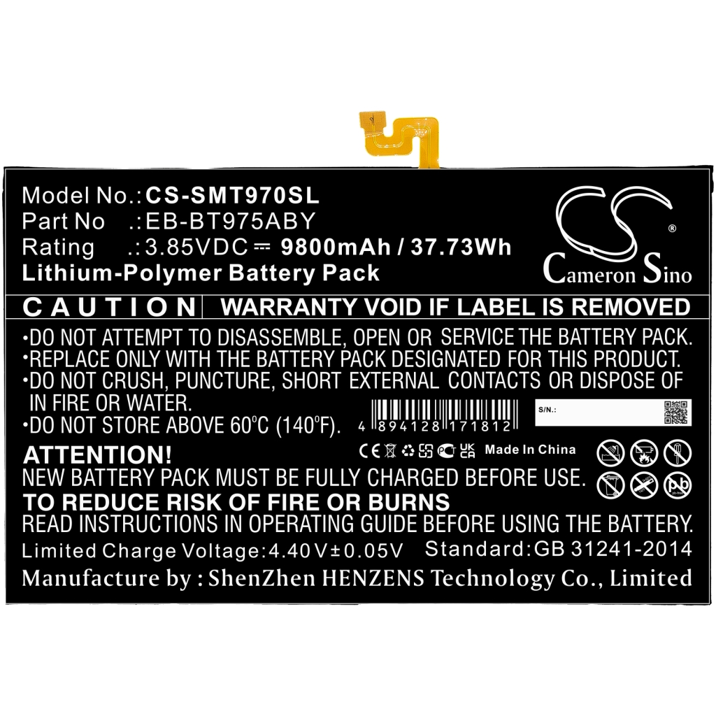Tabletbatteri Samsung CS-SMT970SL
