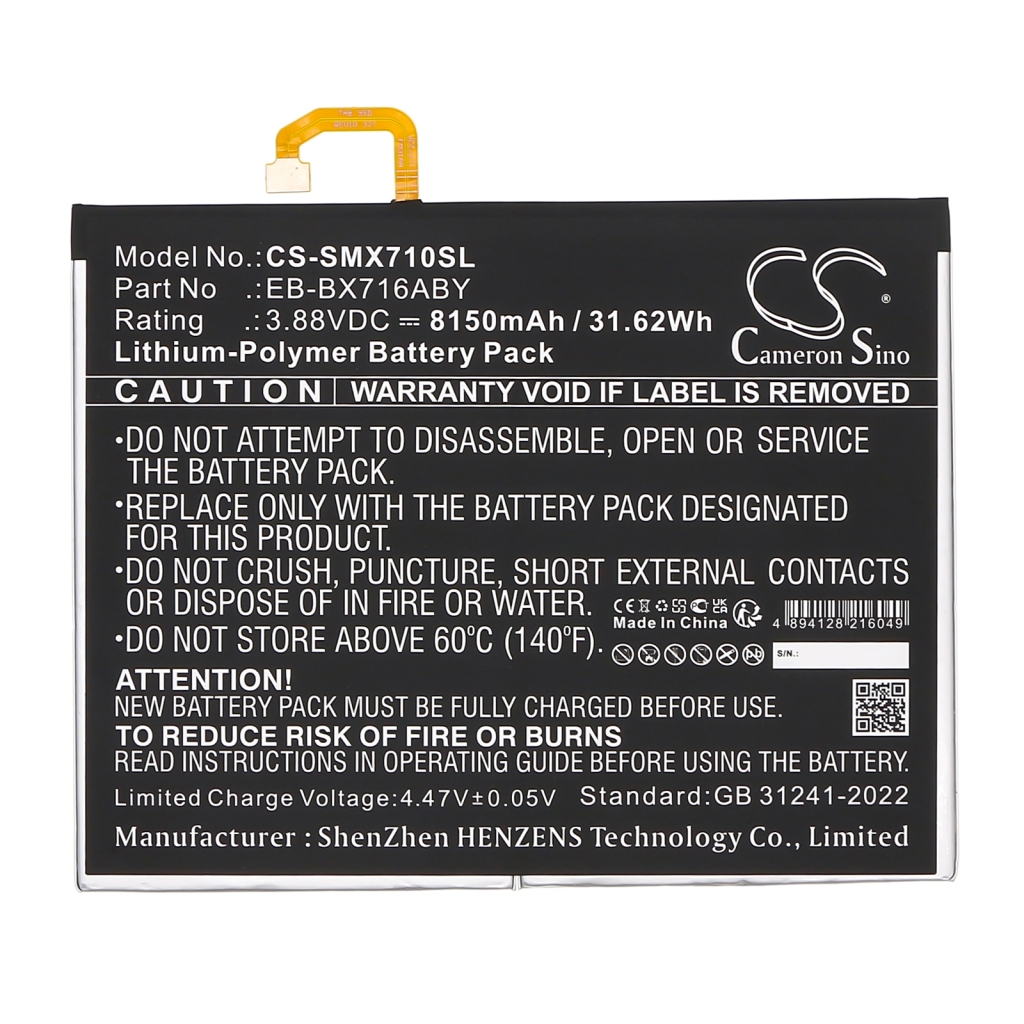 Tabletbatteri Samsung CS-SMX710SL