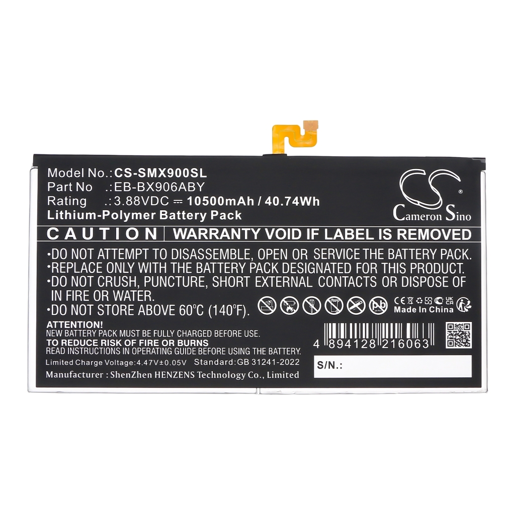 Tabletbatteri Samsung CS-SMX900SL