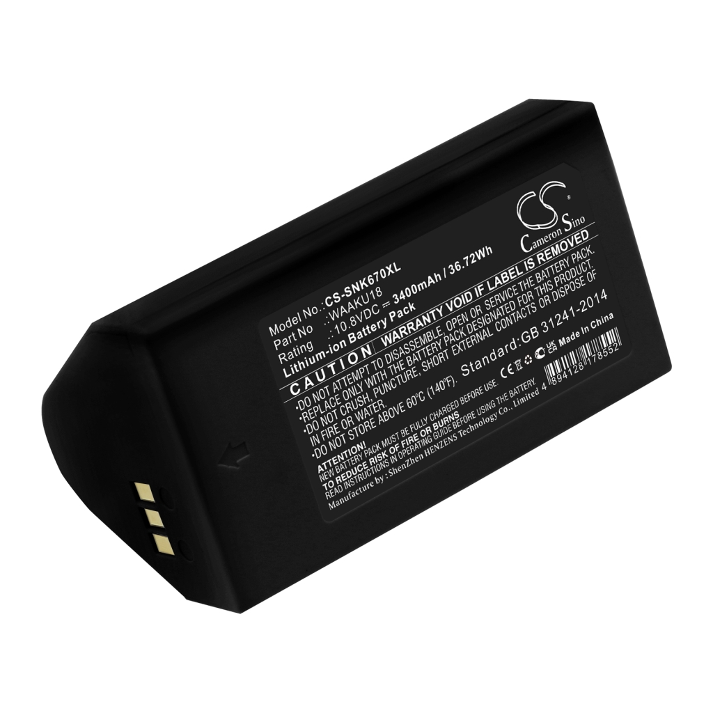 Batterier Erstatter WAAKU18