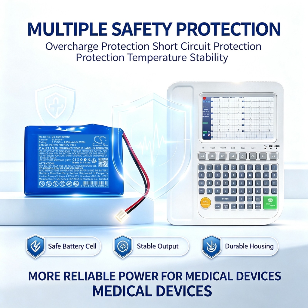 Batterier kompatibel med OSEN ECG 3000F CS-SOF300MD