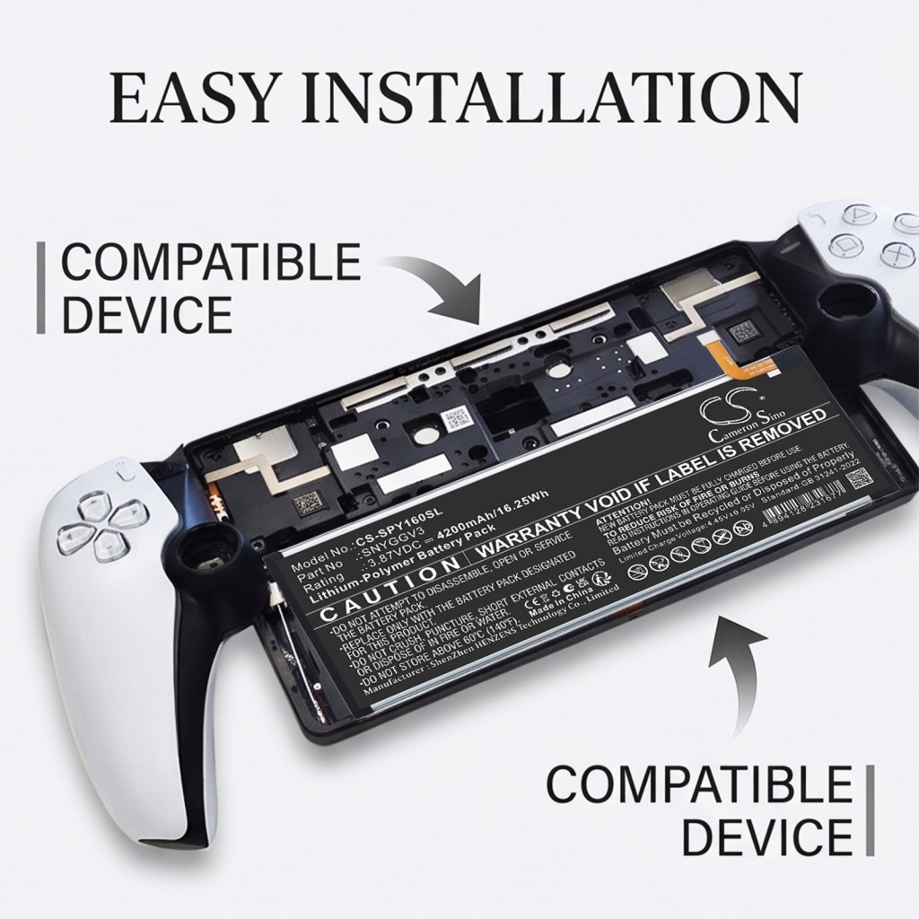 Batterier kompatibel med Sony CFI-Y1016 CFI-Y1016 CS-SPY160SL