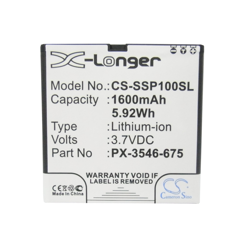 Mobiltelefonbatteri Simvalley CS-SSP100SL